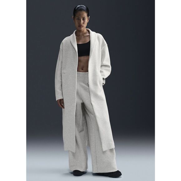 Nike NWT Tech Fleece Oversized Duster Jacket Light Grey Medium - Picture 5 of 7